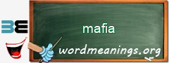 WordMeaning blackboard for mafia